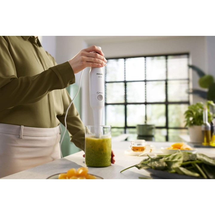 Mixeur plongeant Philips ProMix 650W - Ergonomique, anti-éclaboussures, 0,5L