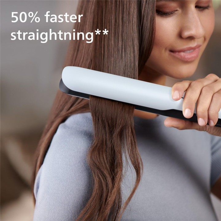 Lisseur Philips série 5000 ThermoShield - Céramique huile d'argan - Blanc