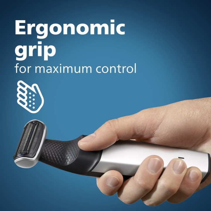 Tondeuse corps homme Philips Series 5000 - étanche, autonomie 60 min, manche dos