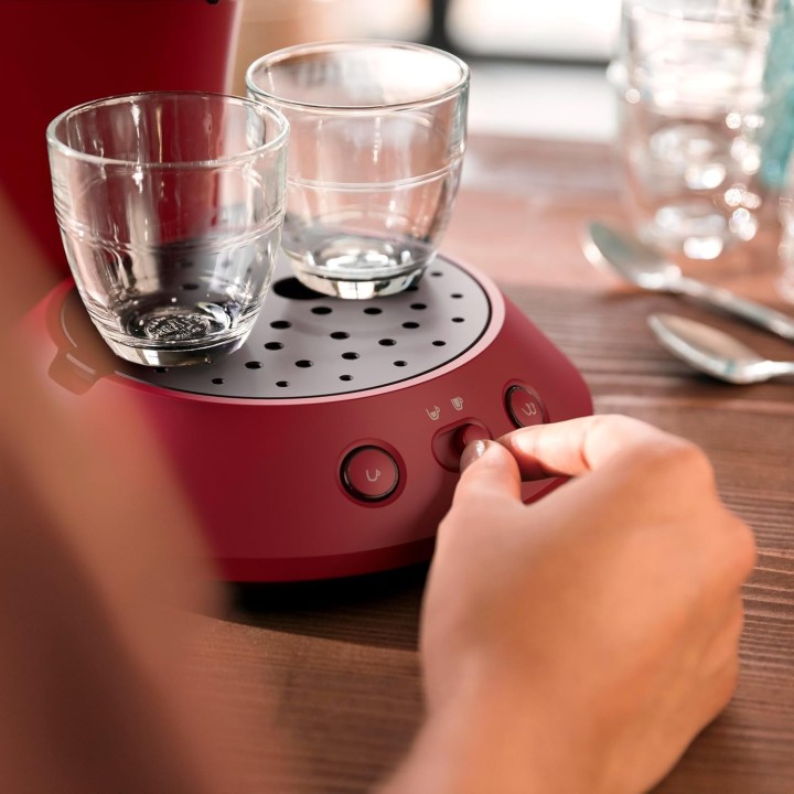 Cafetière à dosettes Philips Senseo Original Plus rouge - Sélection d'intensité, Coffee Boost