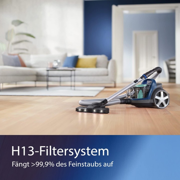 Aspirateur sans sac Philips 900W PowerCyclone 7 - HEPA H13 - Brosse LED compacte