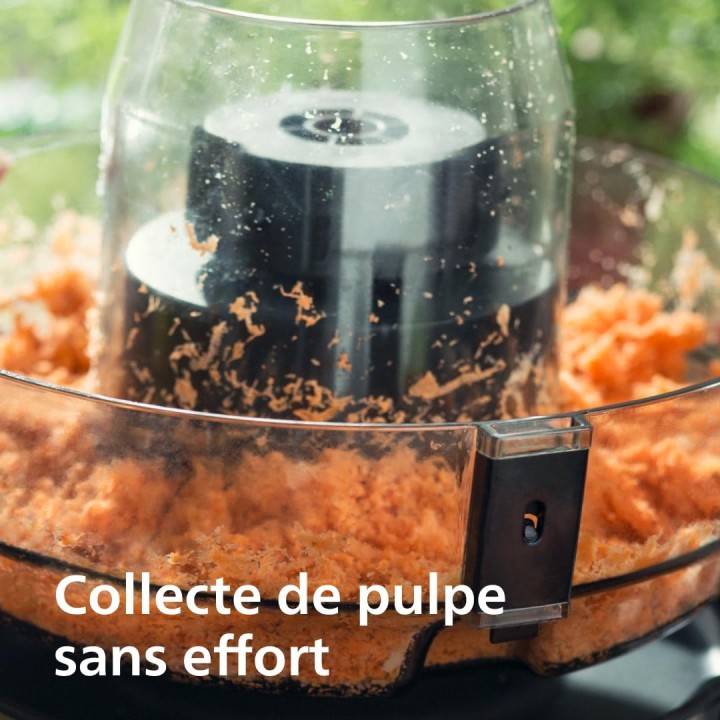 Extracteur de jus Philips FiberBoost - Cheminée XXL, QuickClean, 2L, 1100W, métal