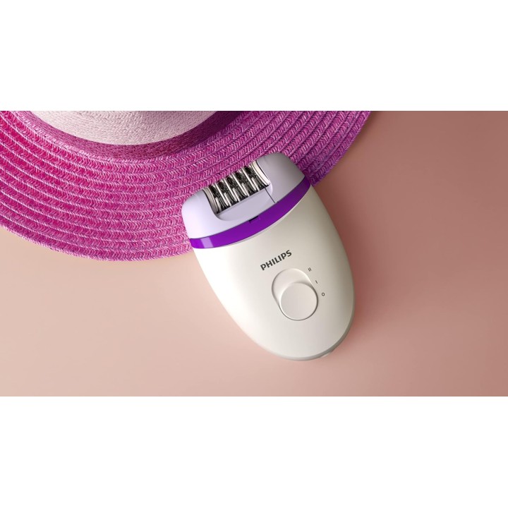 Épilateur compact filaire Philips avec tondeuse bikini et tête lavable - 2 vitesses